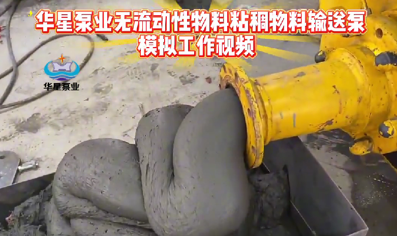 華星無流動(dòng)性物料粘稠物料輸送泵模擬工作視頻